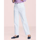Blair Women's Dreamflex Color Straight-Leg Jeans - White - 4PS - Petite Short