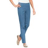 Blair Women's SlimSation® Tapered-Length Pants - Denim - 14P - Petite
