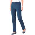 Blair Women's SlimSation® Straight-Leg Pants - Denim - 12 - Misses