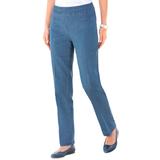 Blair Women's SlimSation® Straight-Leg Pants - Denim - 16PS - Petite Short