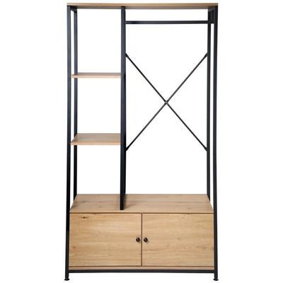 Kleiderschrank mit Regalen und Ablagen 2 Türen - H167 cm - Holz - Calicosy