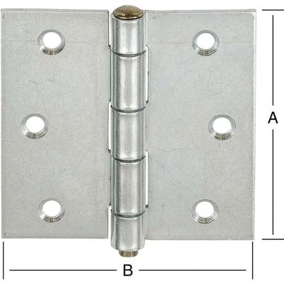 Vormann käntige Scharniere loser Stift 75x75x1,9 mm verzinkt