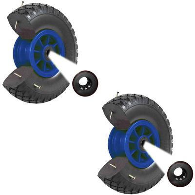 Baumarktplus - 2x Sackkarrenrad Vollgummi 260 x 85 mm 3.00-4 pu Sackkarre Ersatzrad Bollerwagenrad Image