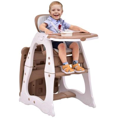 Costway - 3 in 1 Babyhochstuhl & Babystuhl & Sitzgruppe mit in 3 Positionen anpassbarem Image