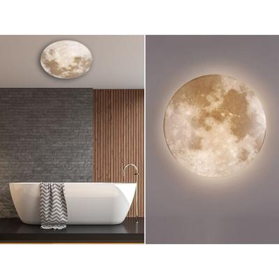Reality Leuchten - led Deckenleuchte moonika Mondcover in Weiß Ø37cm, IP44 Badlampe Image