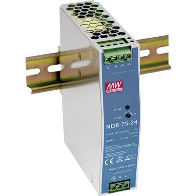 Mean Well - NDR-75-12 Hutschienen-Netzteil (DIN-Rail) 12 v/dc 6.3 a 75 w Anzahl Ausgänge:1 x Inhalt Image