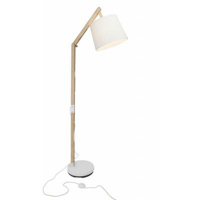 Lampe Carlyn Standleuchte 1flg holz hell/weiß 1x A60, E27, 60W, geeignet für Normallampen (nicht