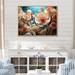 Design Art Floral Symphony - Beach & Ocean Wall Decor Metal in Blue/Orange | 30 H x 40 W x 1.5 D in | Wayfair FL109127-40-30-MA