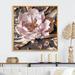 Design Art Pink Peony Flower Golden Touch - Peonies Wall Art Living Room_105702 Canvas, Cotton in Gray/Pink | 30 H x 30 W x 1 D in | Wayfair