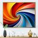 Design Art Multicolor Orbiting Overture Spiral - Abstract Spirals Wall Art Living Room_106158 Canvas, in Blue/Orange | 12 H x 20 W x 1 D in | Wayfair