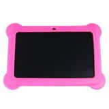 FRCOLOR Kids Safe 7 Quad-Core Tablet 512M+8GB WIFI Dual Cameras Kid-Proof Case with US Plug (Pink)