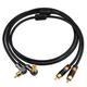 RCA Cable 2RCA to 2 RCA Male to Male Gold Plated RCA Audio Cable 1M 2M 3M 5M 1.5M 0.5M 0.75M for Home Theater DVD TV Amplifier black 5m