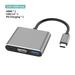 4K Type C to HDMI USB 3.0 VGA PD Adapter Multiport Adapter HDMI-compatible Hub for Macbook Samsung Huawei Xiaomi 2Gray 3 in 1