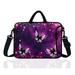 14-Inch Neoprene Laptop Shoulder .. Messenger Bag Case Sleeve .. for 13 13.3 14 .. 14.1 Inch Notebook/Chromebook (Purple .. Butterfly)