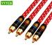 2 to 2RCA Interconnect Cable For Amplifier DAC TV DVD High-Performance Premium HiFi RCA Signal Lines Red 5m