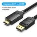 DisplayPort to HDMI Cable 4K 60Hz DP to HDMI Cable Display Port Male to HDMI Male Adapter for HDTV Projector DP to HDMI 4K60Hz Black 3m