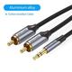 RCA Cable 3.5mm to 2RCA Splitter RCA Jack 3.5 Cable RCA Audio Cable for Smartphone Amplifier Home Theater AUX Cable RCA Cotton Braided Cable 0.5m