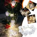 PATLOLLAV 1.65m 10 LED Mother s Lights Metal Heart String Flicker Modes Hollow Out Heart String Lights Romantic Decorative Light for Mother s Day Parties Wedding DIY Home Mantel Decoration