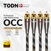 1 Pair RCA Cable 99.999% OCC Stereo RCA Cable High-performance Premium Hi-Fi Audio 2RCA to 2RCA Mixer Interconnect Cable T 2m