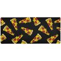 ALAZA Yellow Pizza Food Doodle Black Large Gaming Mouse Pad Big Mousepad Mice Keyboard Mat with Non-Slip Rubber Base for Computer Laptop Home & Office 31.5 X 15.7 inch