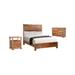 Taran Designs 3-piece Live Edge Bedroom Set Wood in Brown | Queen | Wayfair 160102-1N(160404)-1D(160502)