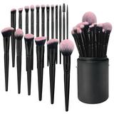 OWSOO Cosmetic brush suits Set Loose Powder Brush Eyeshadow Brush Powder Brush Eyeshadow Brush Set Loose Cosmetic Brush 18pcs Makeup Brush Makeup Brush Set Brush Complete Makeup Cosmetic brush 18pcs