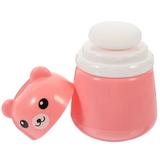 Powder Puff Box Travel Makeup Dispenser Body Talcum Holders Infant Storage Bottle Food Grade Pp Pink