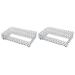 2X Crystal Rectangle Cosmetic Tray Jewelry Trinket Organizer Mirror Decorative Tray Perfume Skin Care Organizer(Silver)