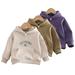 Esaierr Toddler Boys Hooded Sweatshirts Baby Long Sleeve Sweatshirts Shirt Pullover Crewneck Padded Casual Tops for 1-5Y