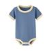 CHUANK Color Matching Newborn Baby Organic Cotton Summer Romper Short Sleeve Soft Skin-friendly Romper Pajamas Infant Tops Jumpsuit (12 months)