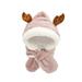 Kaloaede Baby Hats Toddler Baby Girls Boys Fawn Scarf Hats Winter Cute Warm Cap Red