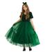 Rovga Toddler Girls Christmas Short Sleeve Bowknot Solid Color Sequin Tulle Party Evening Dress Wedding Dress 9-10 Years