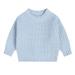 Baby Sweater Toddler Kids Children S Solid Knit Winter Clothes For Girls S Clothes Top Sweatshitr Light Blue 18 Months-24 Months