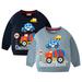 Esaierr Boys Winter Sweatshirts for Toddler Kids Cartoon Sweatshirts Car Cotton Crewneck Tops Casual Sweater for 1-10Y