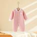 Baby Deals!Fall Winter Baby Clothes One Piece Cotton Pajamas for Baby Girl Cute Cartoon Print Romper Long Sleeve Round Neck Soft and Breathable Pajamas Jumpsuit Winter for Baby Girl 3-24 Months