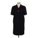 MARNI Casual Dress - Shirtdress Collared Short sleeves: Black Solid Dresses - Women's Size 42