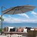 Arlmont & Co. Donnajean 10' Cantilever Outdoor 360° Rotation Umbrellas Patio in Gray | Wayfair FD0C50F64DC84A4C966F36776EB6EA77