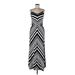 Vince Camuto Casual Dress - Maxi: Silver Chevron/Herringbone Dresses - Women's Size 6