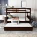 Estivalis Full Over Full Solid Wood Standard Bunk Bed w/ Trundle by Harriet Bee Wood in Brown/Green | 59.9 H x 57 W x 79.5 D in | Wayfair