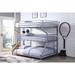 Isabelle & Max™ Annabelle Metal Triple Bunk Bed Metal in Gray | 74 H x 63 W x 83 D in | Wayfair 0CBB339BA09D452E8BFBEF52F246C36D