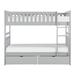 Geathers Panel Standard Bunk Bed by Harriet Bee Upholstered, Solid Wood in Gray | 65 H x 56 W x 78 D in | Wayfair D800078021B44FF085A220D62F0D4652