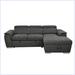 Gray Sectional - Latitude Run® Modern Reversible Sleeper Sofa w/ Pullout Bed Microfiber/Microsuede | 32 H x 96 W x 67 D in | Wayfair