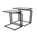 Everly Quinn Ballad Frame End Table Set Metal in Black | 23.75 H x 17.75 W x 15.75 D in | Wayfair 003F1B8B08104CC9808338B9DB4824E8