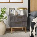 Millwood Pines Cossandra Nightstand Wood in Black/Yellow | Wayfair 35E20340383141B8AE635F17AB725CE0