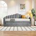 Red Barrel Studio® Bata Platform Bed Upholstered/Velvet in Gray | 40.6 H x 42.6 W x 81 D in | Wayfair 95A4C54F9C5F4267BF7FAF255D60025B