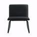 Slipper Chair - Ebern Designs Zanisha 24.4" Wide Slipper Chair Faux Leather in Black | 30 H x 24.4 W x 29.5 D in | Wayfair