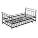 17 Stories Zianah Metal Daybed w/ Trundle in Black | Twin | Wayfair 842A2077DDC1445D8EFBBD2FC495E93A