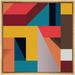 wall26 Red, Orange Blue Geometric Color Blocks Abstract Shapes Modern Art Bohemian Colorful Framed On Canvas Print Canvas in Yellow | Wayfair