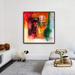 wall26 Modern Texture Effect Colorful Painting Abstract Canvas Prints Home Multicolor Artwork Decor Framed On Canvas Print Canvas in Red | Wayfair
