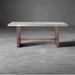 Millwood Pines Dado Rectangular Dining Table Wood in Brown/Gray/Green | 29.5 H x 78.7 W x 35.4 D in | Wayfair 50F972B89BDA450A91EBBE6128783B72